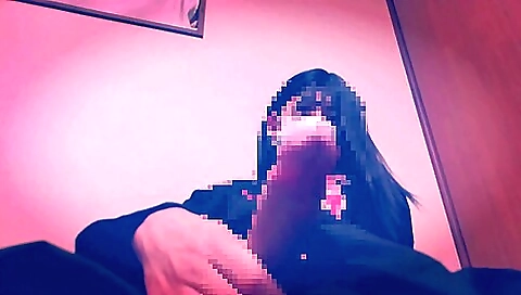 Japanese amateur babe with small tits masturbates solo