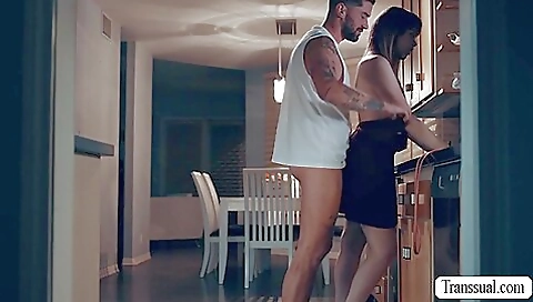 Blonde hottie with a nice body is getting fucked anal