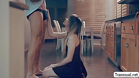 Brunette gets a big ass and she does a handjob in the ass