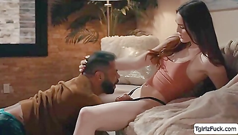 Anally hot brunette with big tits is taking deep throats