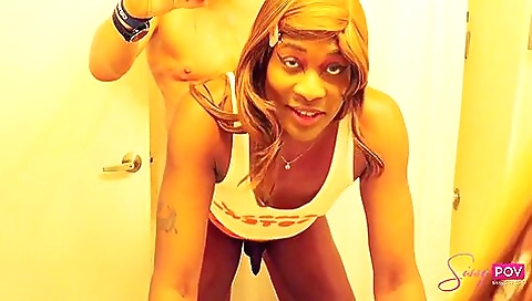 Aliza Breeze gives blowjob and then gets fucked deep in the hole